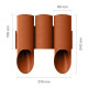 Cellfast Lawn fence MAXI, 3 elements, 2.1m, brick (34-013)