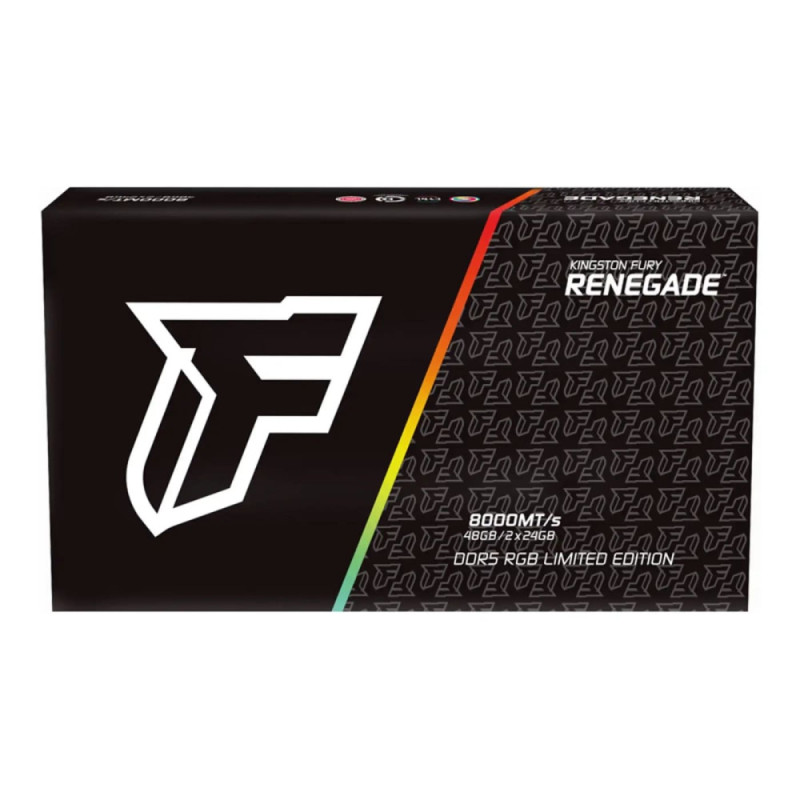Kingston Memory DDR5 48GB KIT (24GBx2) 8000 FURY Renegade RGB LE XMP (KF580C36RLAK2-48)