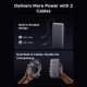 Батарея универсальная Ugreen 25000mAh 165W DualCable (PB552 55995B)
