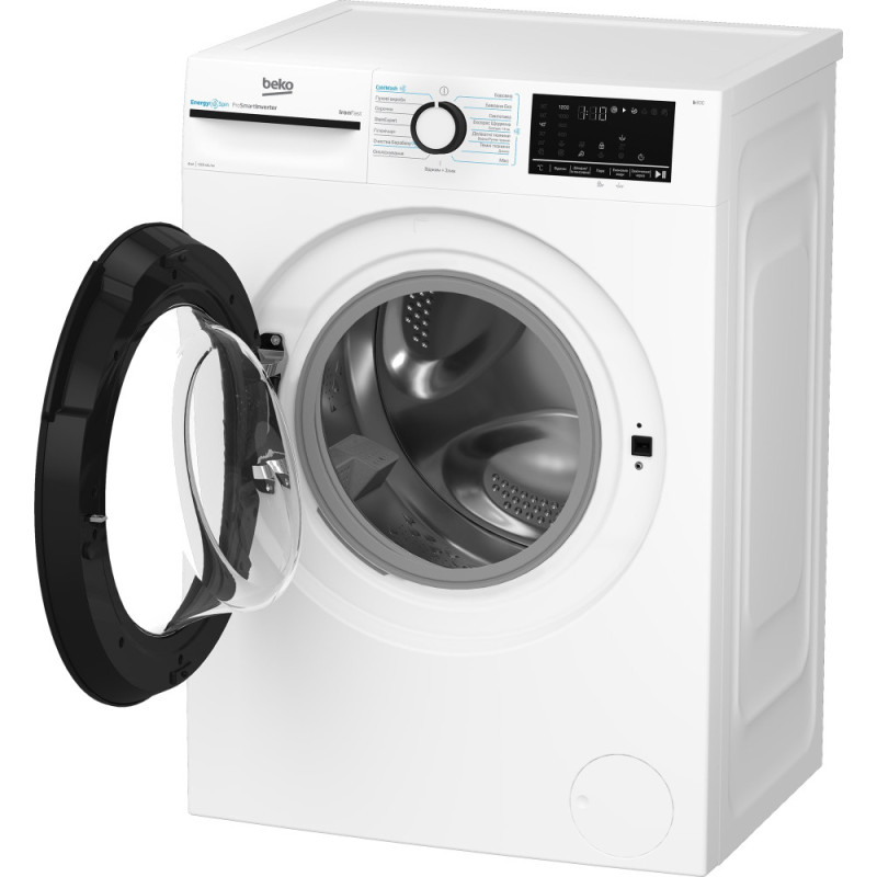 Beko WM front load, 6kg, 1200, A+++, 45cm, display, invertor, steam, white (BM3WFU46245WB)