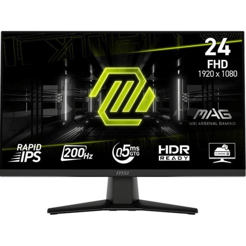 MSI Монітор MSI 23.8" MAG 242F HDMI, DP, Audio, IPS, 200Hz, 0.5ms, sRGB 115%, FreeSync (9S6-3BC51T-007)