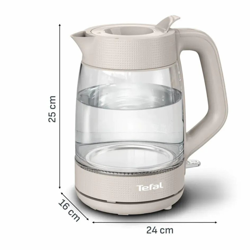 Tefal Electric kettle Tefal Morning Glass Kettle, 1.7L, glass, biege (KO2G0BE0)