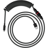 HyperX coiled cable USB-A - USB-C, 1.37m Grey/Black (6J679AA)