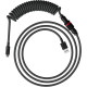 HyperX coiled cable USB-A - USB-C, 1.37m Grey/Black (6J679AA)