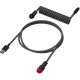 HyperX coiled cable USB-A - USB-C, 1.37m Grey/Black (6J679AA)
