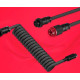 HyperX coiled cable USB-A - USB-C, 1.37m Grey/Black (6J679AA)