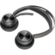 Poly Voyager Focus 2 Stereo On-ear computer headset, USB-A, Bluetooth, omnidirectional, ANC, Acoustic fence, black (76U46AA)