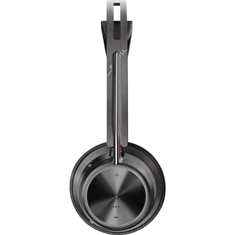 Poly Voyager Focus 2 Stereo On-ear computer headset, USB-A, Bluetooth, omnidirectional, ANC, Acoustic fence, black (76U46AA)