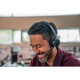 Poly Voyager Focus 2 Stereo On-ear computer headset, USB-A, Bluetooth, omnidirectional, ANC, Acoustic fence, black (76U46AA)