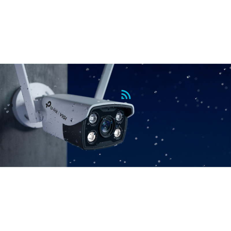 TP-Link IP Camera VIGI-C340-W-4, PoE, 4MP, 4 mm, Wi-Fi, H265+, IP66, Bullet, color night vision, outdoor (VIGI-C340-W4)
