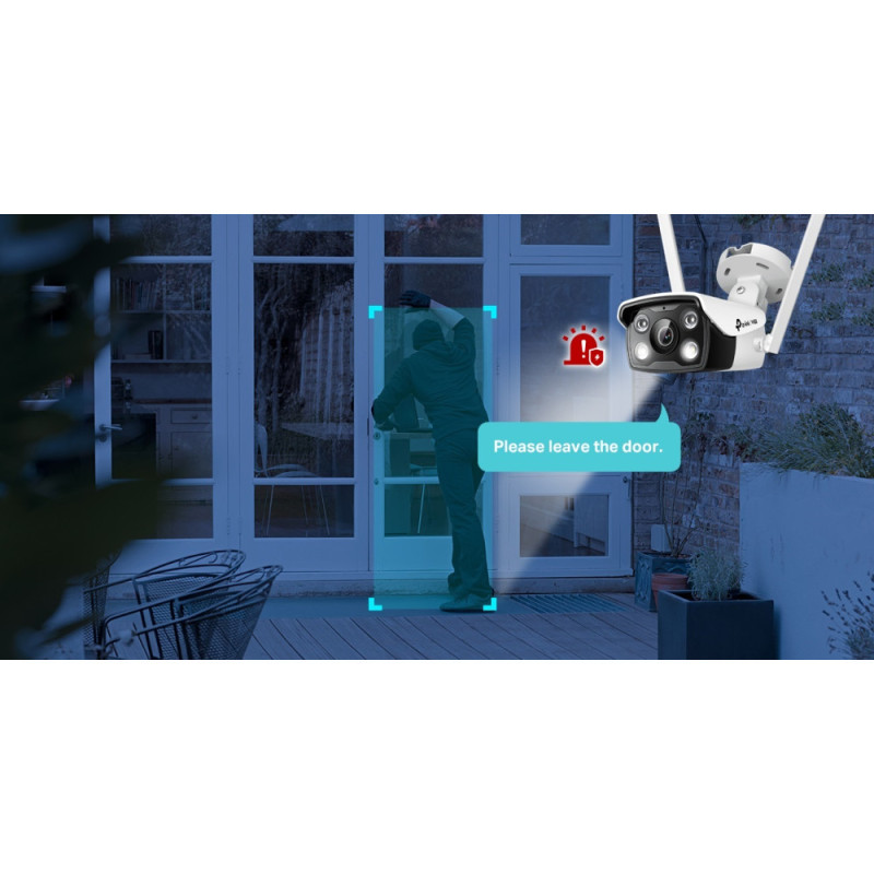 TP-Link IP Camera VIGI-C340-W-4, PoE, 4MP, 4 mm, Wi-Fi, H265+, IP66, Bullet, color night vision, outdoor (VIGI-C340-W4)