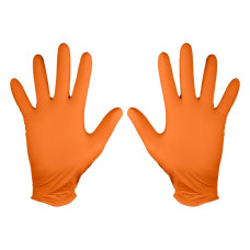 Neo Tools work/medical gloves, perforated nitrile, size XL, 50 pcs., orange (97-690-XL)