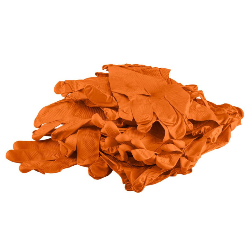 Neo Tools work/medical gloves, perforated nitrile, size XL, 50 pcs., orange (97-690-XL)