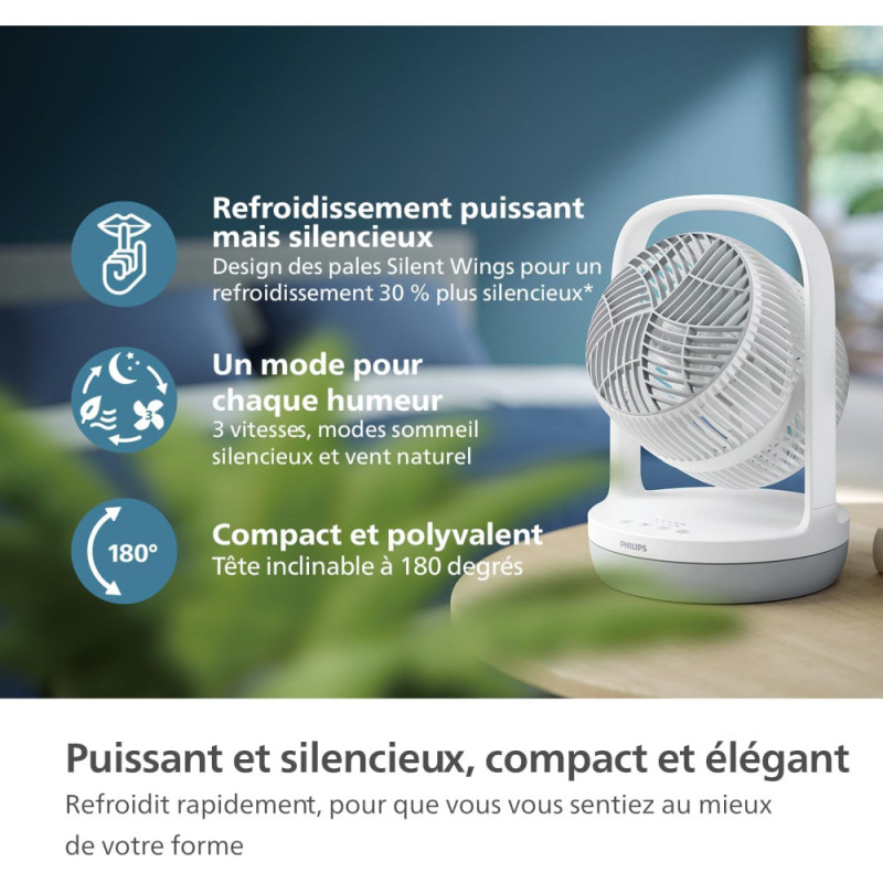 Philips Column fan Philips Series 2000, 22см, 28Вт, timer, white (CX2050/00)