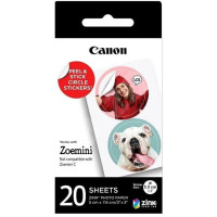 Canon ZINK PAPER 1.3” Pre-Cut Circle Sticker Pack, 20 sheets (4967C003)