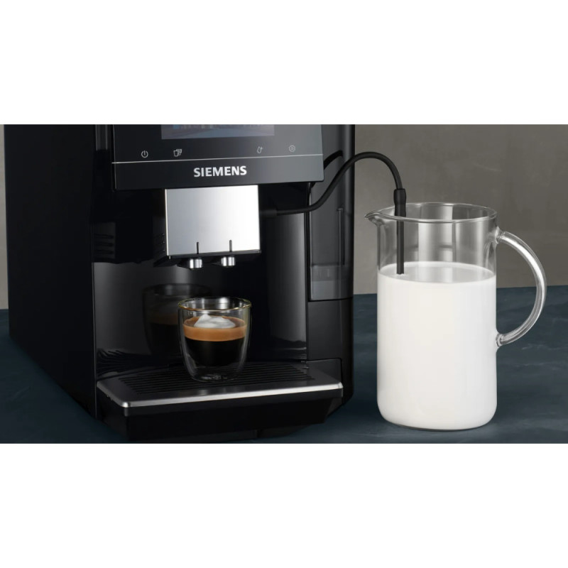 Siemens Coffee machine, 2.4L, auto capuchino maker, LED display, auto recipe-19, black (TP713R09)