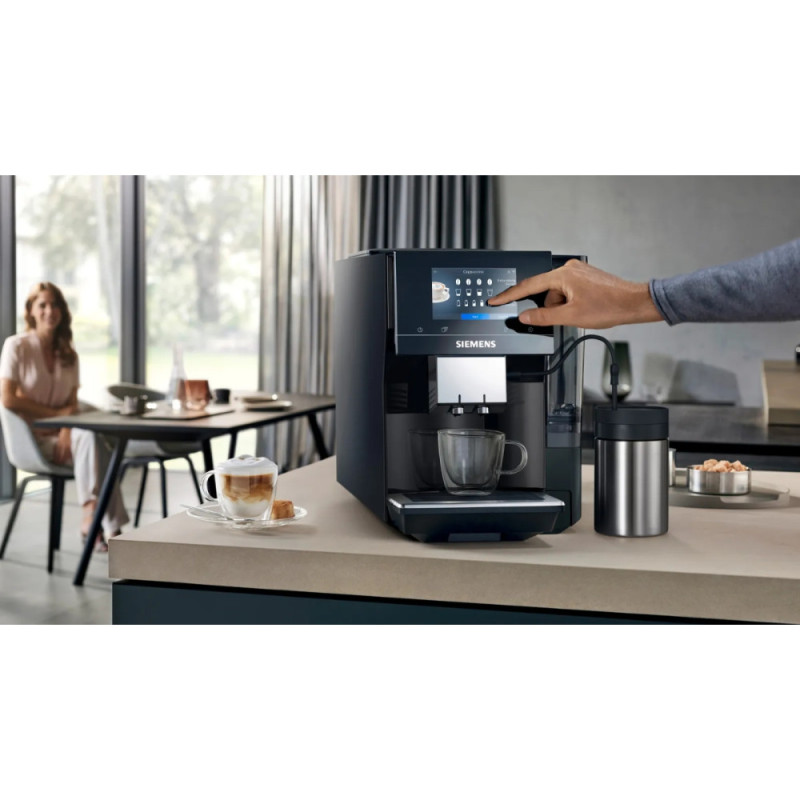 Siemens Coffee machine, 2.4L, auto capuchino maker, LED display, auto recipe-19, black (TP713R09)