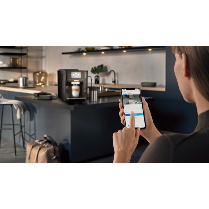 Siemens Coffee machine, 2.4L, auto capuchino maker, LED display, auto recipe-19, black (TP713R09)