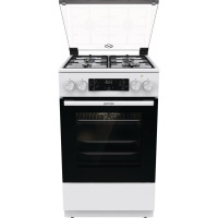 Gorenje Плита комби, 70л, 50x60см, дисплей, IconLed,эмалированные, белый (GK5C62WH)