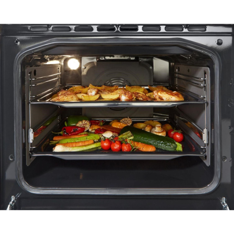 Gorenje Плита комби, 70л, 50x60см, дисплей, IconLed,эмалированные, белый (GK5C62WH)