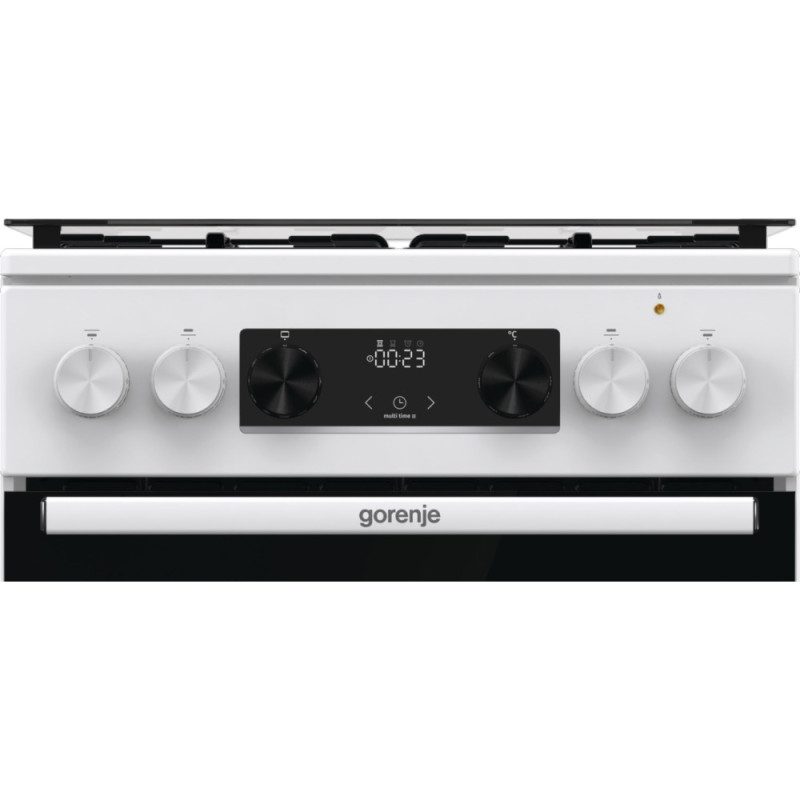 Gorenje Плита комби, 70л, 50x60см, дисплей, IconLed,эмалированные, белый (GK5C62WH)