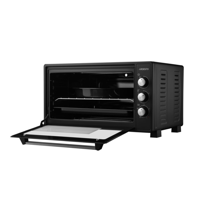 ARDESTO Table oven 1700W, 48L, chrome resistance, timer, lamp, rotisserie, black (MEO-N48RB)