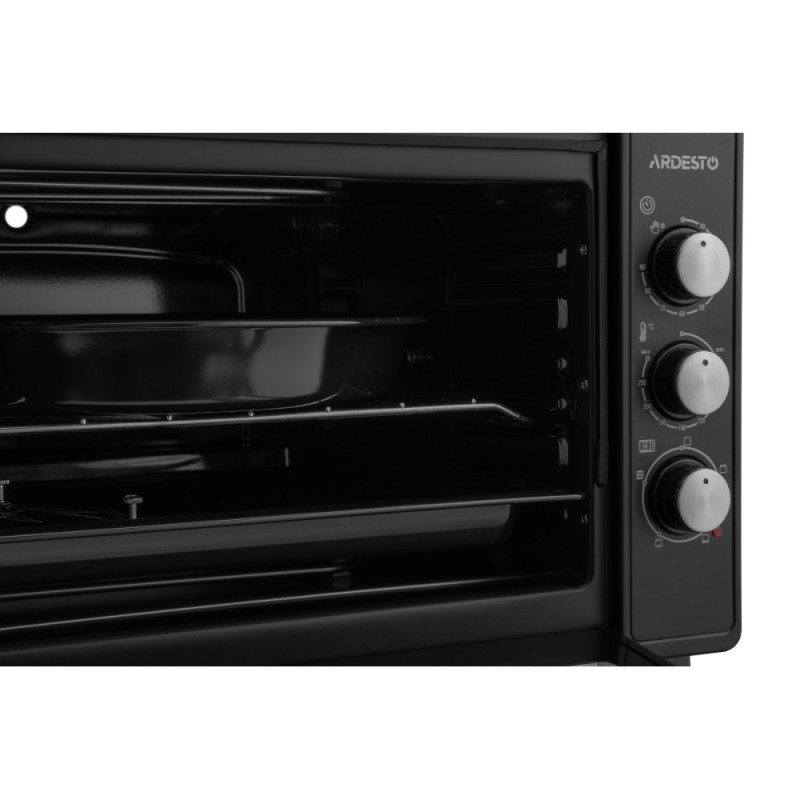 ARDESTO Table oven 1700W, 48L, chrome resistance, timer, lamp, rotisserie, black (MEO-N48RB)