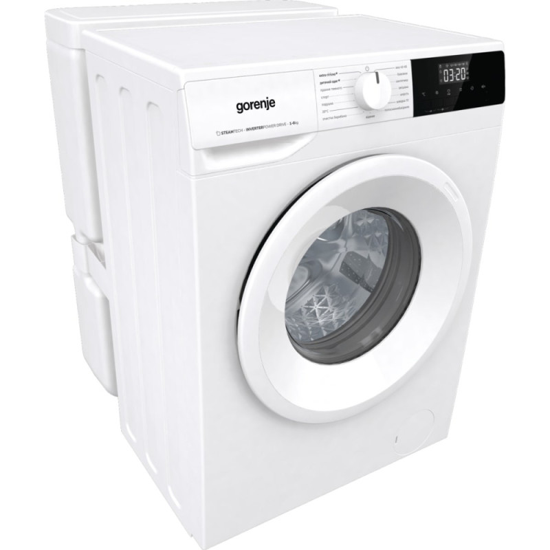 Gorenje Пральна машина фронтальна, з баком, 6кг, 1000, A+, 60см, дисплей, пар, інвертор, білий (WNHPI60SCSIR)