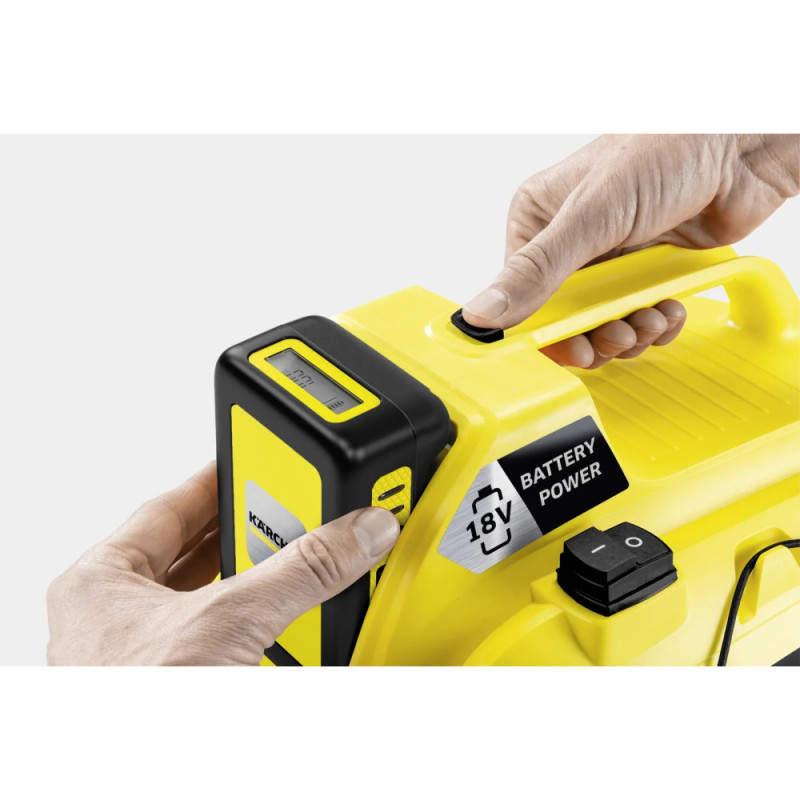 Karcher Пылесос хозяйственный WD 1 Compact Battery, 18В, 7л, 1.2м, 3.14 кг, SOLO (1.198-300.0)
