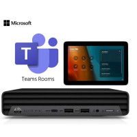 Poly Система конференцзв'язку Microsoft Teams Rooms Base Kit HP Mini PC_GC8_Cat5e Extender, Intel i7-12700T, 16GB, F256GB, Wi-Fi 6E, BT 5.3, Win11IoT, чорний (9J691AA)