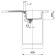 Franke Мойка кухонная Centro, фрагранит, прямоуг., с крылом, 860х500х200мм, чаша- 1, врезная, оборотная, CNG 611-86, черный матовый (114.0701.820)