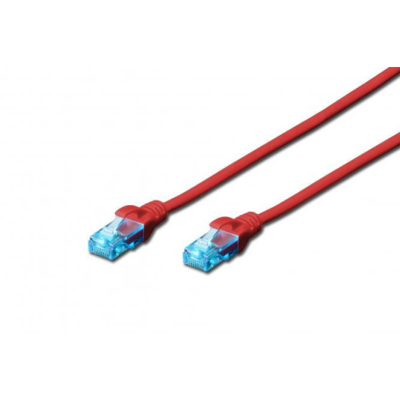 2E Патч-корд 2E CAT 5e, UTP, 5м, 26AWG, RJ45, 7/0.16, Cu, LSZH, червоний (2E-PC5ECU-5LSZH-RED)