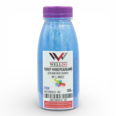 Тонер HP CLJ M252/277/452/Canon MF-631/632/633, фасовка, cyan 100г Welldo (UWDTHM452C-100)