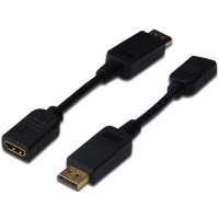 Digitus Адаптер DisplayPort > HDMI (M/F), Full HD (AK-340400-001-S)