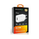 Зарядное устройство Grand-X Quick Charge QС3.0, + cable USB -> Type C 1m white (CH-550WT)