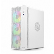 2E Gaming 2E-V510B, PC case Credo Plus V510B without PSU, 1xUSB3.0, 1х USB 2.0, 1xUSB Type-C, 4x120mm ARGB, VGA 310mm, TG Side Panel, ATX, white (2E-V510W)