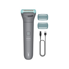 Philips Тример Philips Series 3000, для тіла, акум., насадок-2, сталь, сірий (BG3480/15)