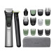 Philips Тример Philips Series 9000, для обличчя, голови, тіла, акум., насадок-17, OneBlade в компл., сталь, сірий (MG9535/15)