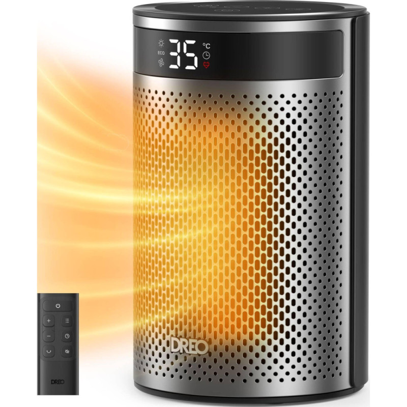 XIAOMI Тепловентилятор Dreo, 20м2, 1500Вт, электр. упр-ние, керамич. нарев.элемент , пульт ДУ, серебристый (DR-HSH030) XIAOMI Тепловентилятор Dreo, 20м2, 1500Вт, электр. упр-ние, керамич. нарев.элемент , пульт ДУ, серебристый (DR-HSH030)