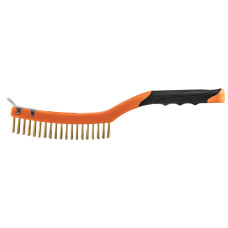 Neo Tools straight wire brush, 3x19 rows, straight wire 0.3mm, 345mm, two-component handle (39-032)