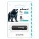 USB флеш накопитель Wibrand 8GB Grizzly Black USB 2.0 (WI2.0/GR8P3B)