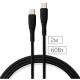 Дата кабель USB-C to USB-C 2.0m 60W Silicon Black Vinga (VCDCCC262SB)
