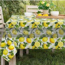 ARDESTO Скатертина ARDESTO Sicilian lemons 120х140см, 100% поліестер, зелений (ART07LM)