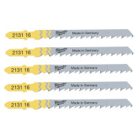 Milwaukee T144D jigsaw blade for wood, tooth pitch 4mm x 75mm, 5 pcs (4932213116)