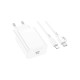 Зарядное устройство BOROFONE USB-C PD20W + cable USB-C to Lightning white (6941991111419)
