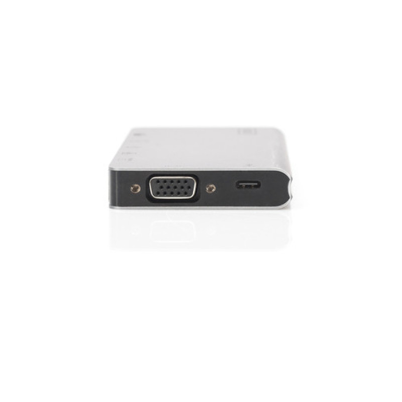 Digitus Хаб USB-C > HDMI/VGA/2xUSB-A/USB-C/SD/MicroSD/RJ54 (DA-70866)