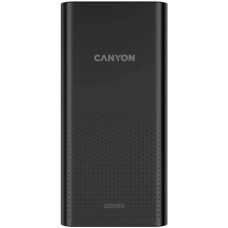 Батарея универсальная Canyon 20000mAh, Input 5V/2A, Output 5V/2.1A(Max), Black (CNE-CPB2001B)