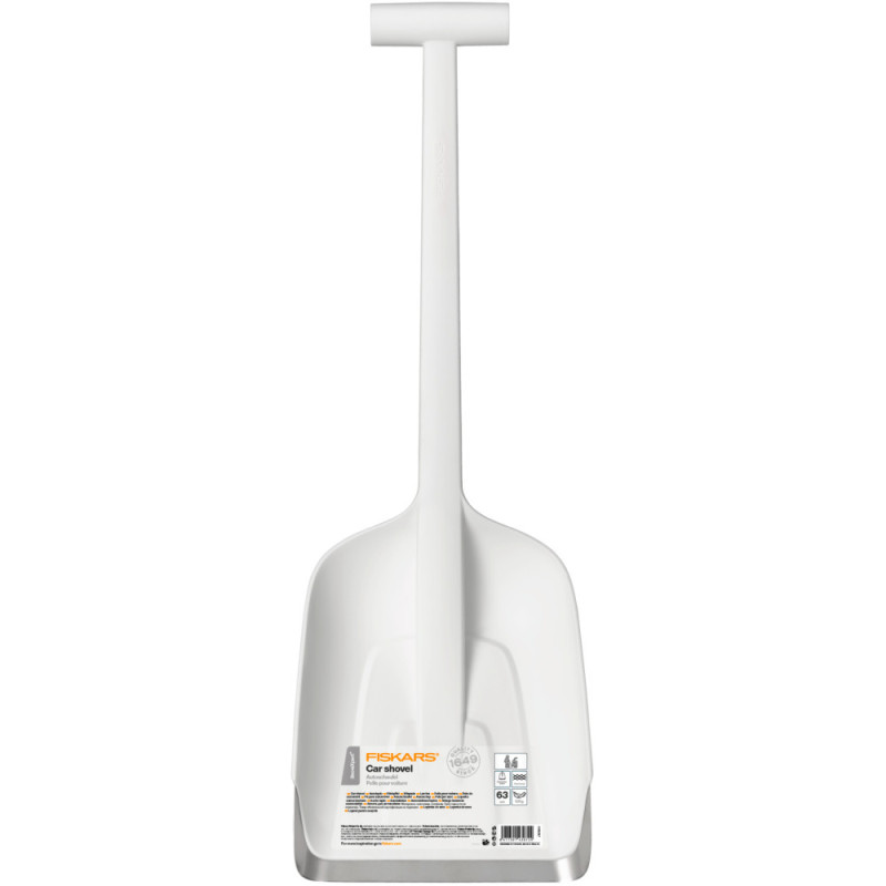 Fiskars Лопата для снега SnowXpert 63см, 520г, нерж сталь/полиамид (автомобильная) (1019347)