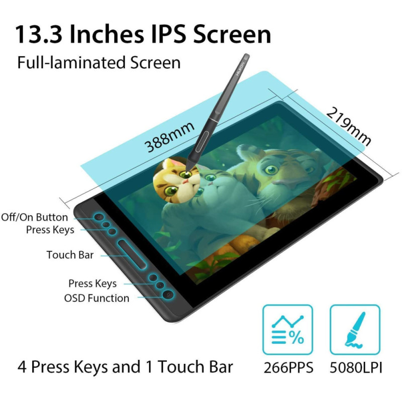 Huion Графічний монітор Huion Kamvas Pro 13 (GT133_HUION)