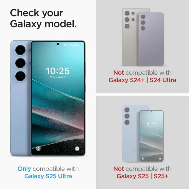 Spigen Скло Spigen для Samsung Galaxy S25 Ultra, tR EZ Fit HD, (2 Pack) (AGL09082)